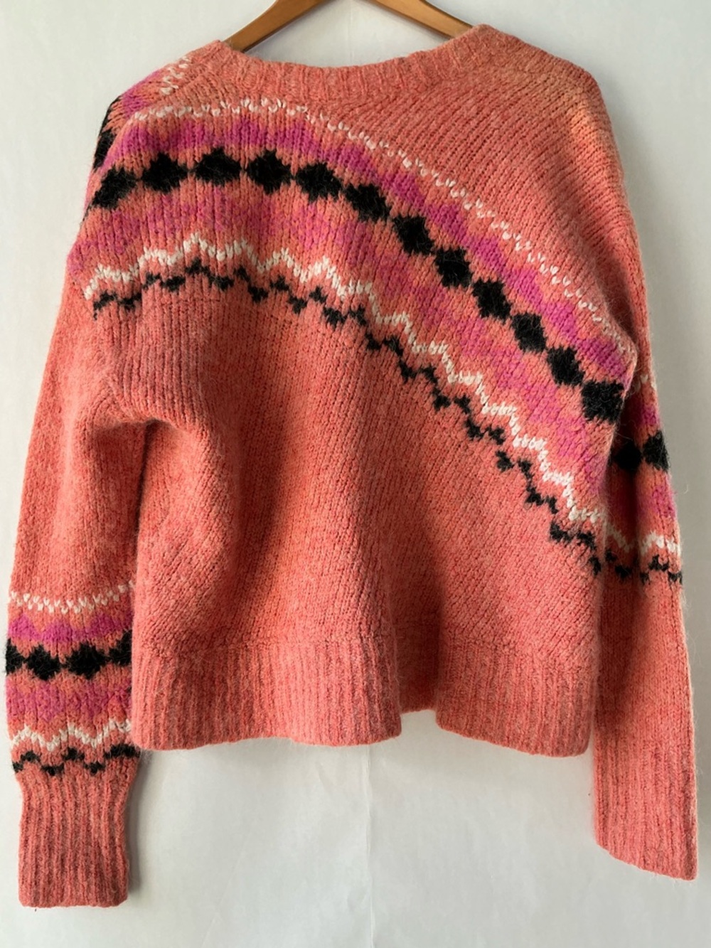 Derek Lam 10 Crosby Orange Cottagecore Alpaca & Wool Blend Cardigan Size Small - Picture 7 of 13